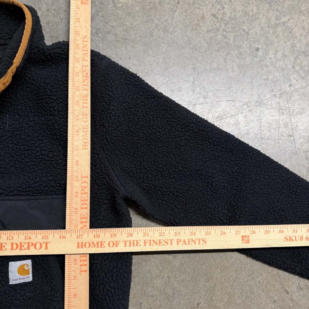 Carhartt Relaxed Fit Sherpa Fleece Pullover Black Brown OJ4991-M Womens Small - Picture 4 of 5